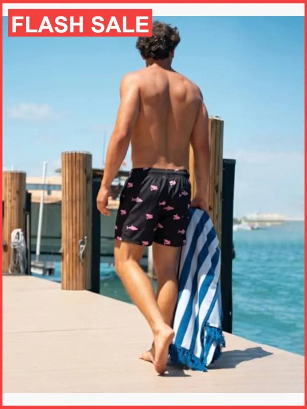 Men's Swim Trunks with Compression Liner, 5